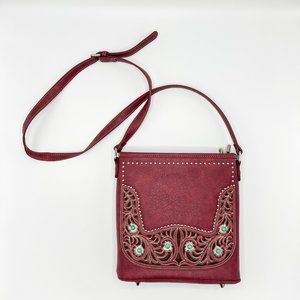 Concealed Carry Studs and Conchos Crossbody Purse